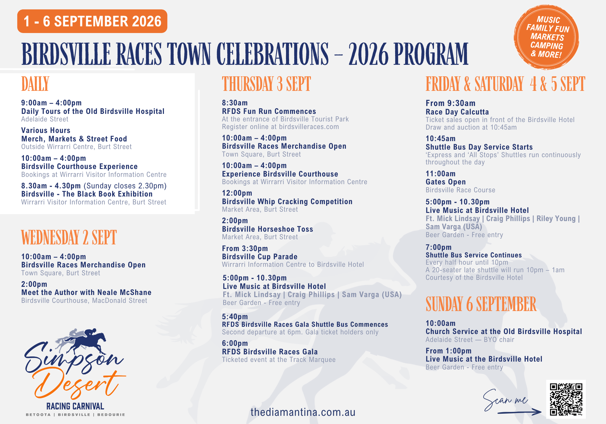Birdsville Races Town Celebrations Program