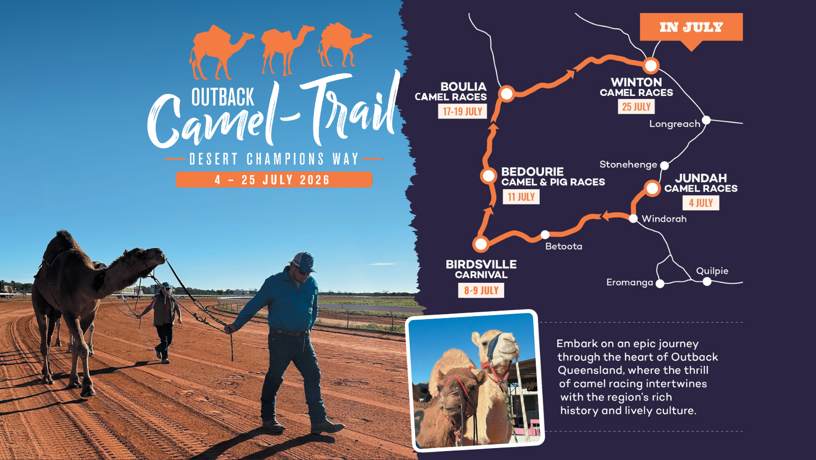 Desert Champions Way: Outback Camel Trail Map 2026